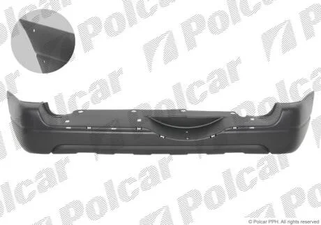 Бампер задний Polcar 742496