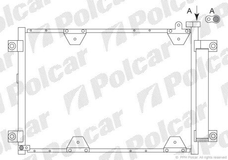 Радиатор кондиционера (Конденсатор) Polcar 7424K8C2