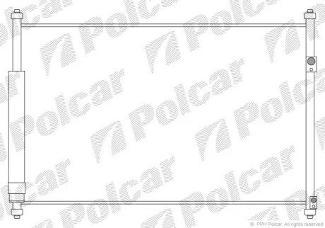 Радиатор кондиционера (Конденсатор) с осушителем Polcar 7426K81K