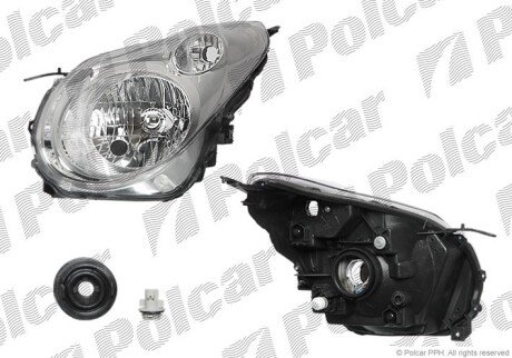 Фара основная левая H4 Polcar 743109-E