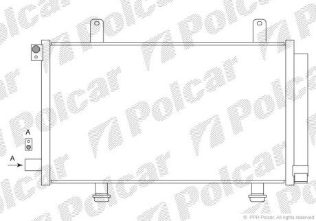 Радіатор кондиціонера (Конденсатор) з осушувачем Polcar 7435K81K