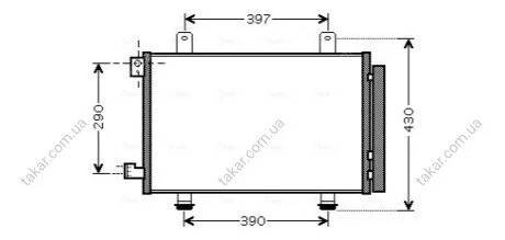 Радиатор кондиционера (Конденсатор) с осушителем Polcar 7435K8C1S (фото 1)