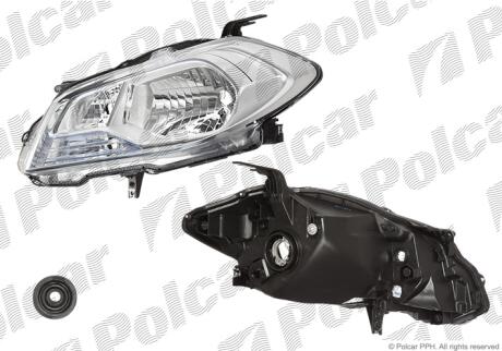 Фара основная левая H4, PY21W, W21/5W Polcar 74L109-E