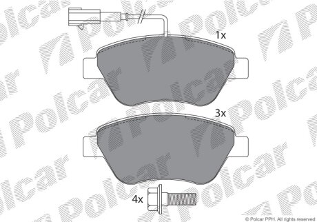 Тормозные колодки Polcar 77365651