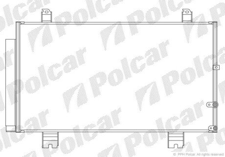 Радіатор кондиціонера (Конденсатор) з осушувачем Polcar 8022K81K