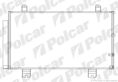 Радіатор кондиціонера (Конденсатор) з осушувачем Polcar 8022K81K