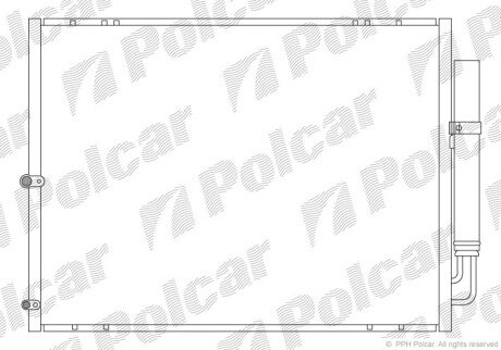 Радиатор кондиционера (Конденсатор) с осушителем Polcar 8061K8C1