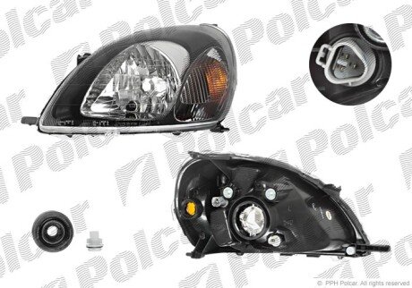 Фара основная левая H4 Polcar 8103092E