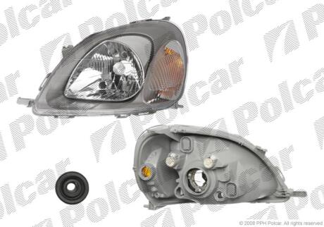 Фара основная правая H4, P21W, W5W Polcar 810310-EUA