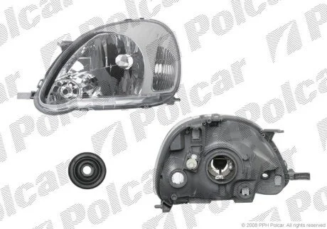 Фара основная левая H4, PY21W, W5W Polcar 8104092E