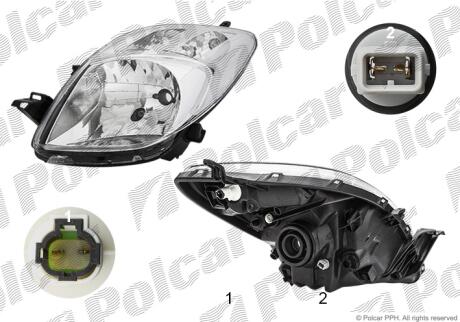 Фара основная левая H4, PY21W, W5W Polcar 8105092E
