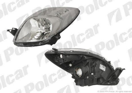 Фара основная правая H4, PY21W, W5W Polcar 810510-V