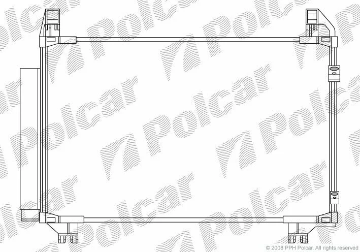 Радіатор кондиціонера (Конденсатор) з осушувачем Polcar 8105K81K (фото 1)