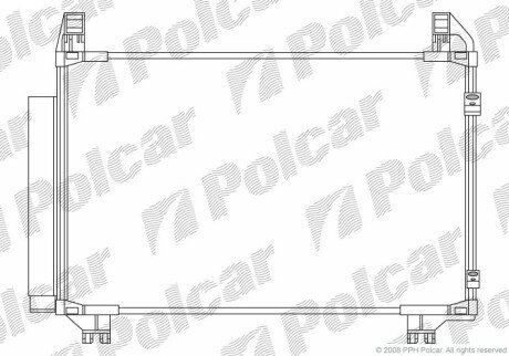 Радиатор кондиционера (Конденсатор) с осушителем Polcar 8105K81K