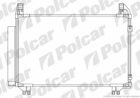 Радіатор кондиціонера (Конденсатор) з осушувачем Polcar 8105K81K
