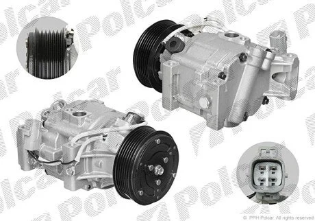 Компрессор кондиционера (новый) Polcar 8114KS-1