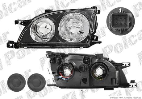 Фара основная правая H7, W5W Polcar 8123102E
