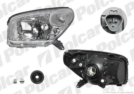 Фара основная левая H4 Polcar 8147093E