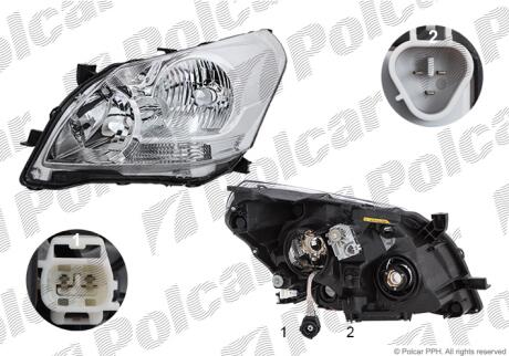 Фара основная левая D4R, HB3, W5W Polcar 8159091XUA