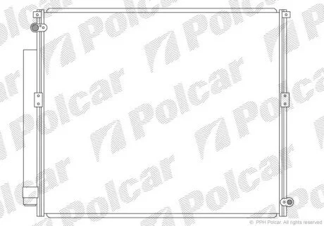 Радиатор кондиционера (Конденсатор) с осушителем Polcar 8178K82K