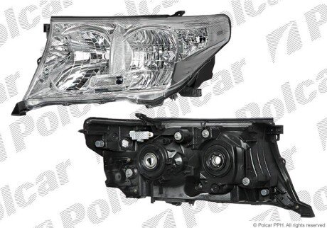Фара основна ліва H11, HB3, W5W, WY21W Polcar 818409-E