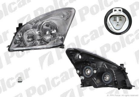Фара основная правая HB3, HB4 Polcar 818610-E
