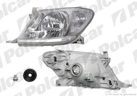 Фара основная правая H4, P21W, W5W Polcar 8192102E