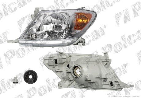 Фара основная правая H4, P21W, W5W Polcar 819210-E