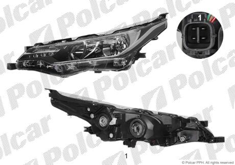 Фара основная правая H11, HB3, LED, WY21W Polcar 81C4101E
