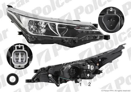 Фара основная правая H11, HB3, LED, WY21W Polcar 81C410CE1