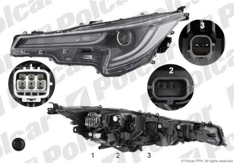 Фара основная Polcar 81C7101V