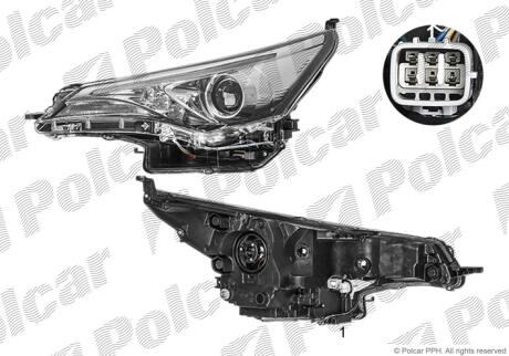 Фара основная Polcar 81D210-E