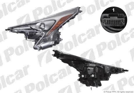 Фара основная левая LED, WY21W Polcar 81H2090E
