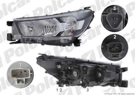 Фара основная левая H11, HB3, W21/5W, WY21W Polcar 81P6092E