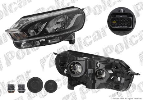Фара основная правая H1, H7 Polcar 81U110-XUA