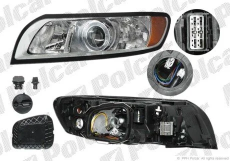 Фара основная левая H7, H9 Polcar 904309-E