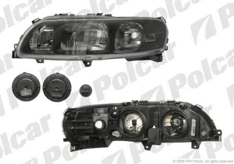 Фара основная левая H7, HB3 Polcar 906009-E
