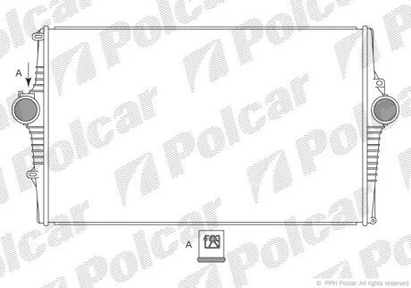 Радиаторы воздуха (Интеркулеры) Polcar 9080J8-2
