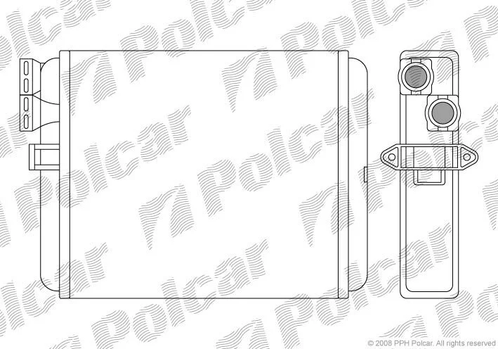 Радіатор обігрівача салону Polcar 9080N8-1 (фото 1)