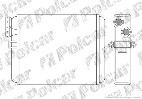 Радіатор обігрівача салону Polcar 9080N8-1