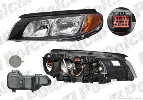 Фара основная правая H9, H7 Polcar 9082105E
