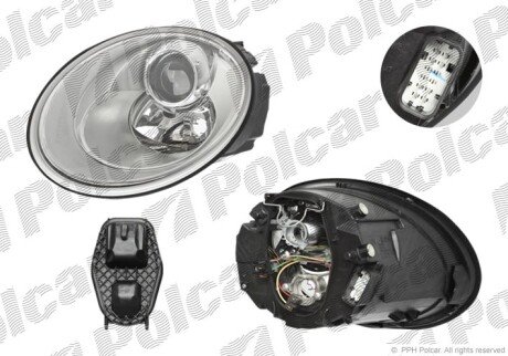 Фара основная левая H7 Polcar 950209-E