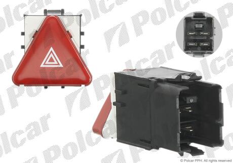 Включатель аварийного света Polcar 9513P-30 (фото 1)