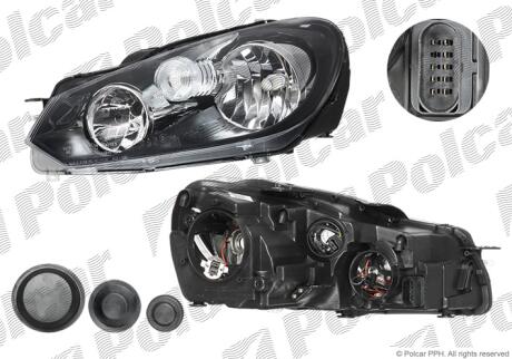 Фара основная правая H15, H7, PSY24W, W5W Polcar 9518100E