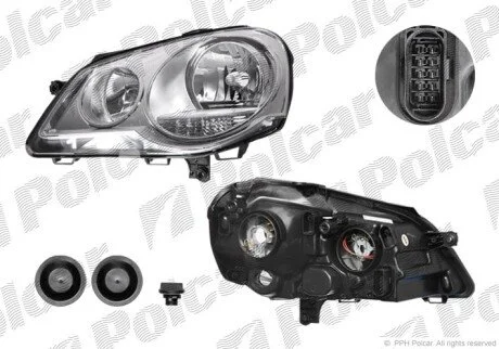 Фара основна права H1, H7, PY21W, W5W Polcar 952710-E