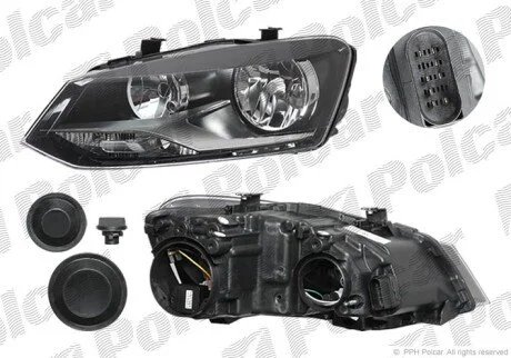 Фара основна ліва H7, PY21W, W5W Polcar 9533094E