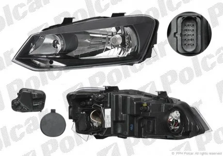 Фара основна ліва H4, PY21W, W5W Polcar 953309E