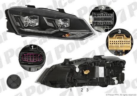 Фара основная Polcar 953310DH