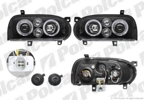 Фара основная правая, левая H1 Polcar 953809ME