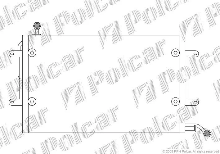 Радіатор кондиціонера (Конденсатор) без осушувача Polcar 9538K8C1 (фото 1)
